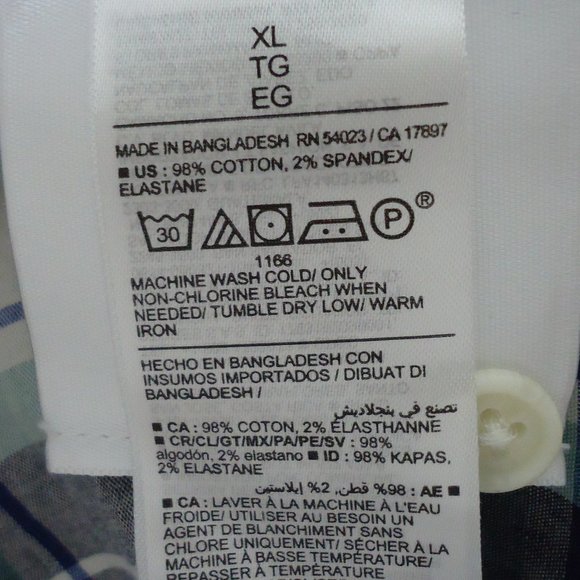 Old Navy* Men's Long‎ Sleeve Button Down Curved Hem Pocket Plaid Shirt~ Size XL - Picture 5 of 11